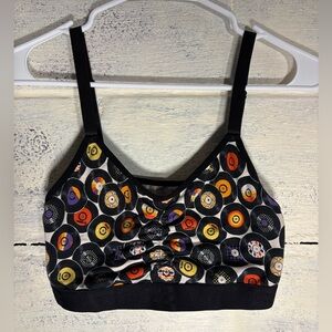 TomboyX - Rare Record Music Pattern Sports Bra Small